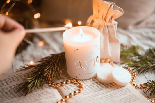 White Christmas Scented Candle, Holiday Scent